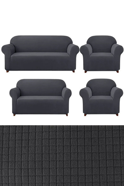 URUMÇİ 3+2+1+1 غطاء طقم كنب ليكرا. غطاء مقعد مرن قابل للغسل، أريكة، غطاء سرير...