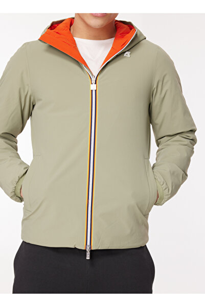 K-Way Yeşil - Turuncu Erkek Mont K21253W_JACK WARM DOUBLE