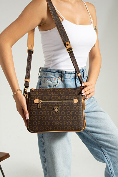 ImPolo حقيبة كتف وحقيبة كروس نسائية مطبوعة من Ancela - مقاس 23x27