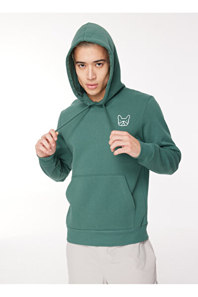 Jack & Jones Kapüşon Yaka Yeşil Erkek Sweatshırt 12261182_JCODEN SWEAT HOOD EXC