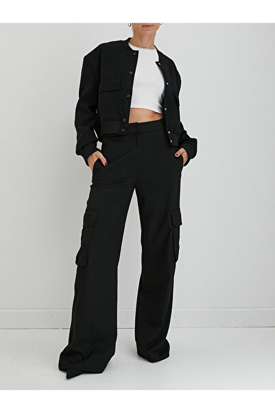 ronada wuwei SİYAH CEPLİ BOMBER CEKER