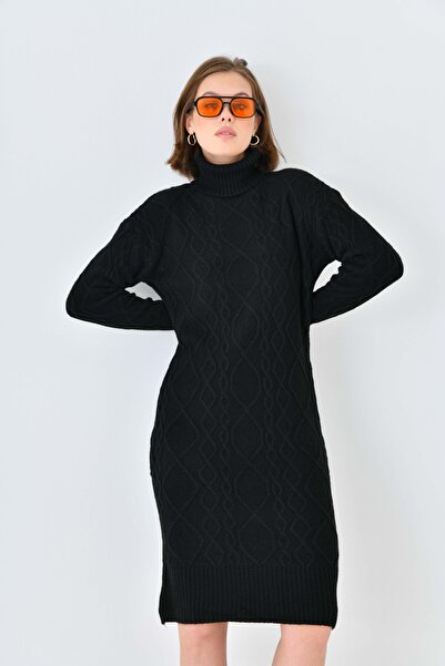 VOLT CLOTHİNG Γυναικείο πλεκτό φόρεμα με σχέδια