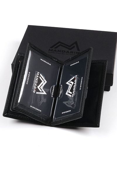 TESBİHCİBABA Mandarin| Tiny Madrid Men's Leather Card Holder-Wallet
