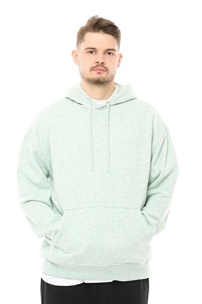 defys Bărbați cu glugă cu căptușeală din fleece supradimensionat basic Swea tricou Verde apă