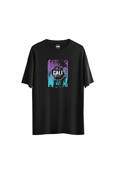 NoiCasuale تي شيرت كاليفورنيا ديجيتال مطبوع عادي للاسترخاء