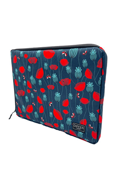 Differ Studio 15-15.6 بوصة نمط زهرة الخشخاش الأحمر مقاوم للماء كمبيوتر محمول/...