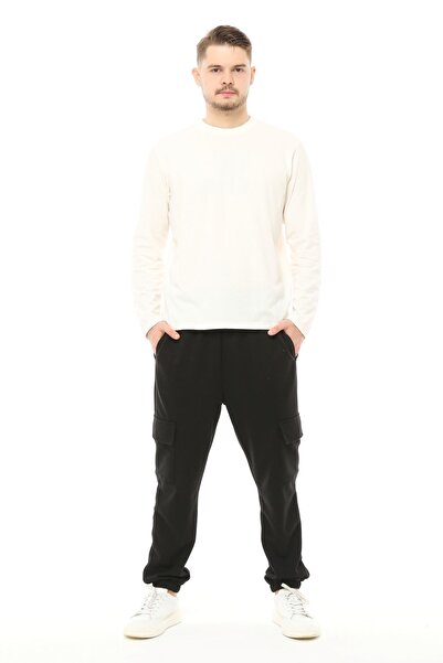 defys Ανδρικό Cargo Pocket Jogger Sweatpants Μαύρο