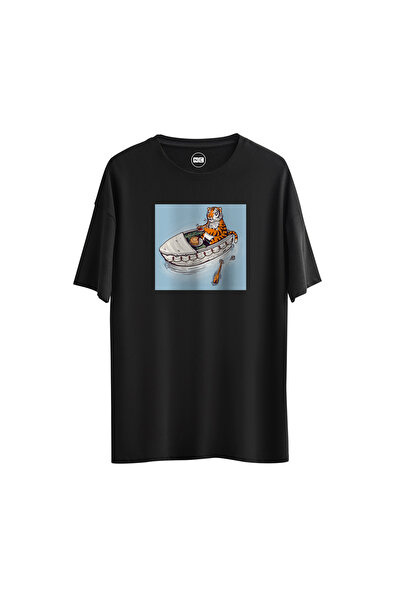 NoiCasuale تي شيرت استرخاء عادي مطبوع رقميًا على شكل نمر