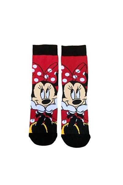 AL Bİ 90LIK Mini Mouse Çizgi Film Karakter Desenli Pamuklu Çorap