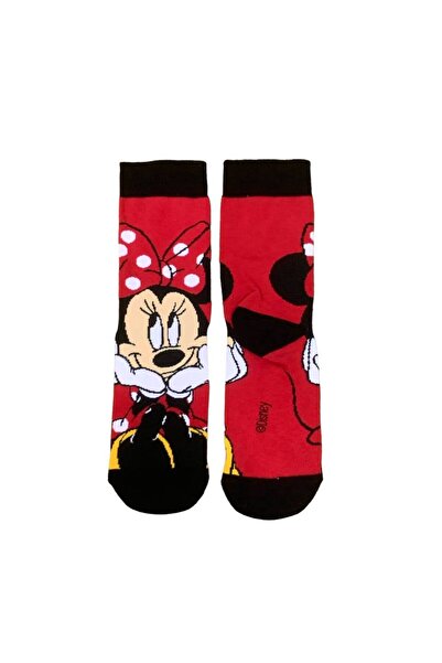 AL Bİ 90LIK Mini Mouse Çizgi Film Karakter Desenli Pamuklu Çorap