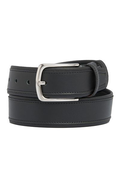 Tergan Men's Leather Belt Black - 00312d62