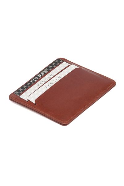 Tergan Tan Leather Unisex Card Holder 01050b47