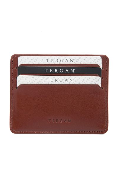 Tergan Tan Leather Unisex Card Holder 01050b47
