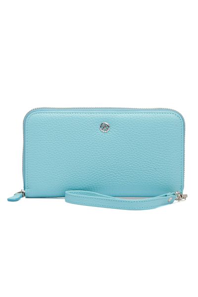 Tergan Blue Leather Women's Wallet 05734n29