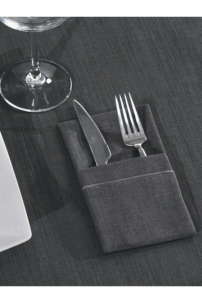 Butikhome Modern Cutlery Set with Linen Piping-8 pieces