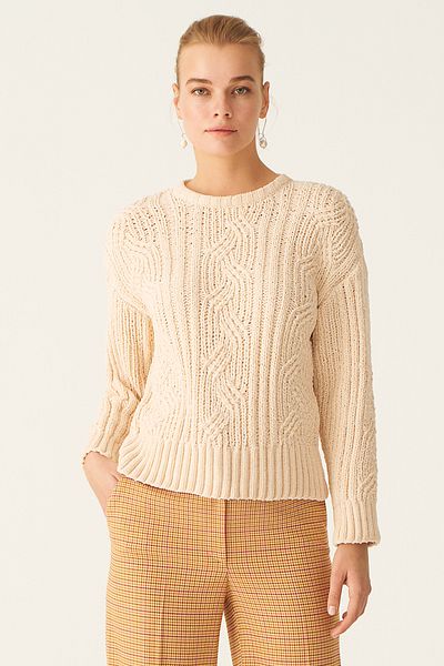 Perspective Γυναικεία πλεκτή μπλούζα Illas Beige Color