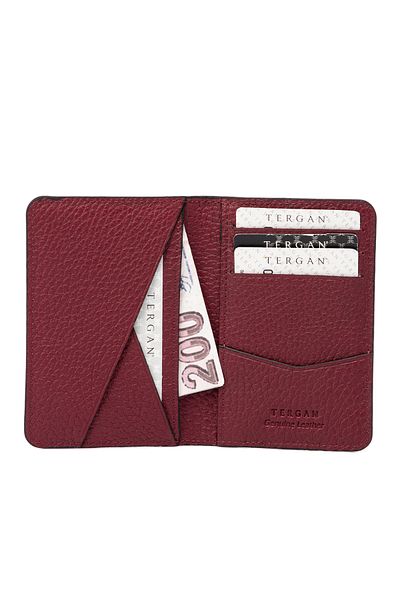 Tergan Claret Red Δερμάτινη θήκη κάρτας Unisex 01645m71