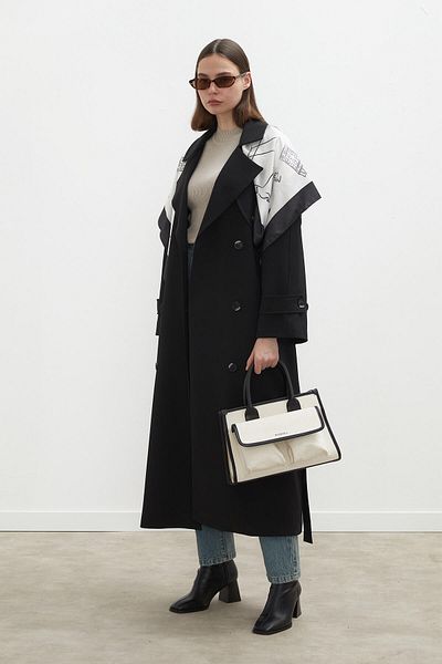 Manuka TRENCH OVERSIZED PREMIUM NEGRU