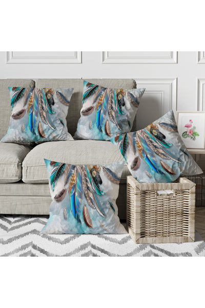 menesahome Διακοσμητικό κάλυμμα μαξιλαριού ριχτάρι Menesa Homa με μοτίβο γκρι...