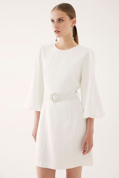 Perspective Jane Ecru Mini Women's Dress