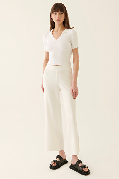 Perspective Illas Ecru Color Women's Knitwear Blouse