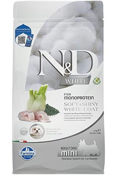 N&D Whıte Dog Sea Bass, Siprulına & Fennel Adult Mını