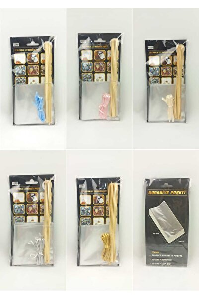 papercraft 20 'li parlak lüx Kurabiye Poşeti
