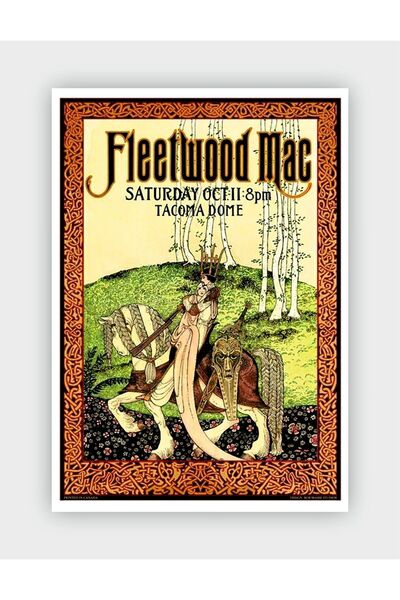 fırsatlar diyarı Fleetwood Mac Vintage Duvar Posteri - Duvar Dekoru - Kalın K...