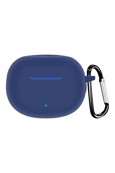 Microsonic Realme Buds T100 Kılıf Askılı Mat Silikon Lacivert