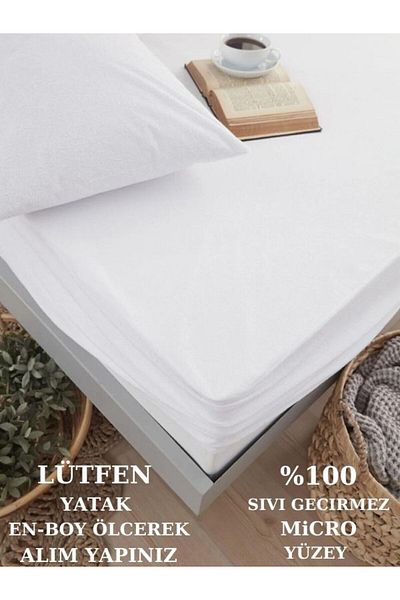 VESSİNOHOME Micro Water Liquid Proof Mattress Protector Fitted Full Edge Anti-Sweat Single and Double White Mattress Protector