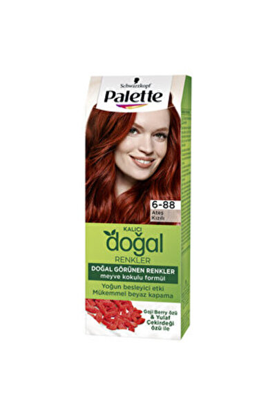 Palette ( 2 ADET ) Palette Kalıcı Doğal Renkler Saç Boyası 6-88 Ateş Kızılı