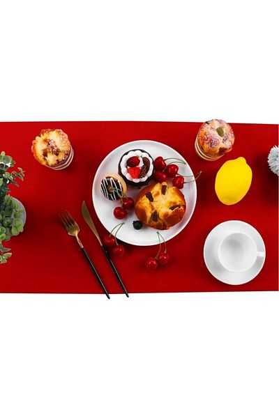 Emtory Home 40x150 Red Runner, New Year's Table Runner, 100% Cotton Thin Fabric