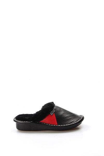 fubileather Παντόφλες από γνήσιο δέρμα με εσωτερική γούνα