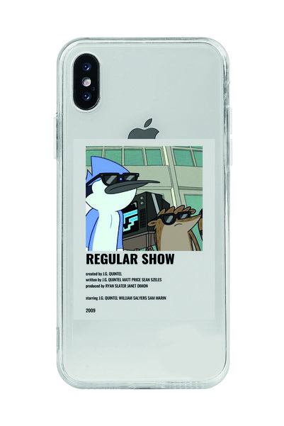 Magic Ring Iphone X / Xs Uyumlu Regular Show Mordecai ve Rigby Desenli Şeffaf...