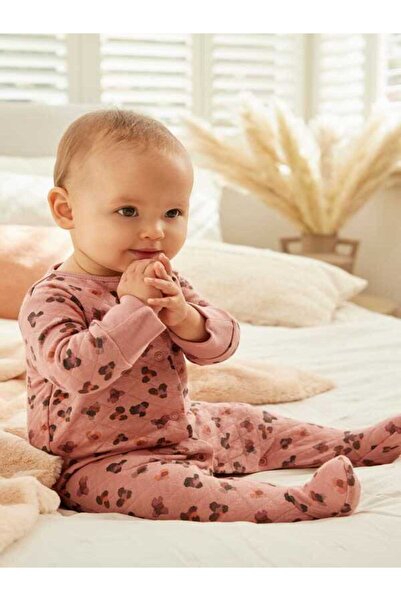 Next Baby كيس نوم مبطن من القطن العضوي بنسبة 100% منقوش عليه وردة مغبرة ALY00315