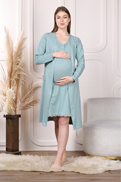 Semm Mix HAMİLE GECELİK SABAHLIK ÖN DÜĞMELİ