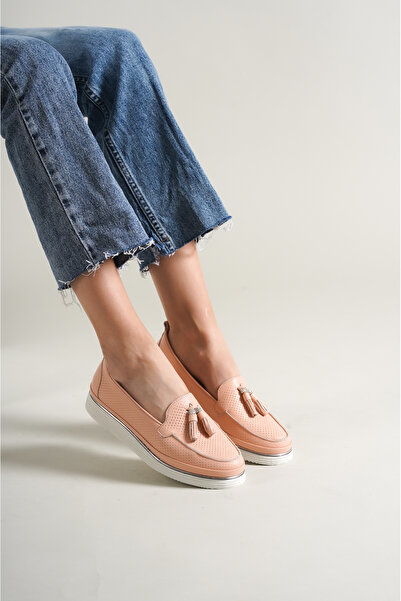 munora butik Buckle Detailed Orthopedic Sole Powder Ballerinas