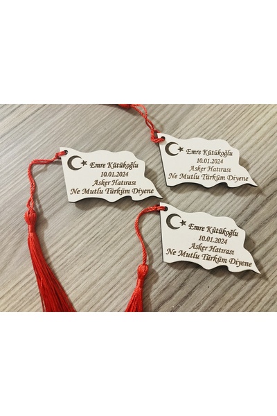 guluslazerkesim 30 ADET BAYRAK DESENLİ AHŞAP MAGNET ASKER HATIRASI BAYRAK MAGNET