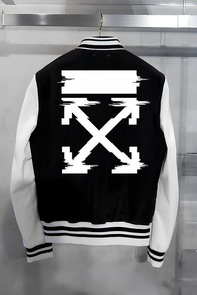 Edizen Double Direction Printed Off 2024 Oversize Premium College Jacket 100% βαμβάκι
