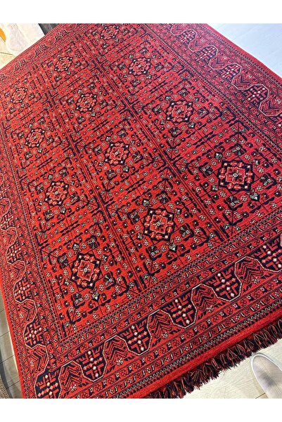 Tuğra Halı İskandinav Bordo Eskitme Nano Kaymaz Dokuma Kilim Halı