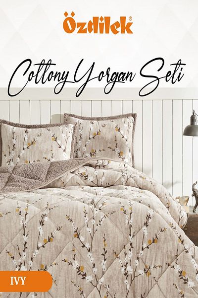 Özdilek Cottony Quilt Set Single Ivy