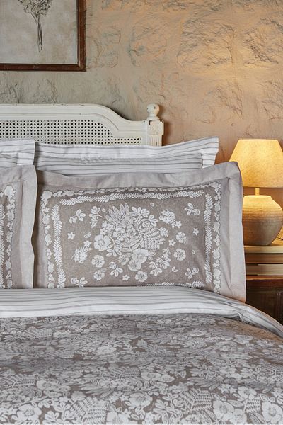 Karaca Home Σετ Παπλωματοθήκη Διπλή Harmonie 100% Βαμβακερή Μπεζ