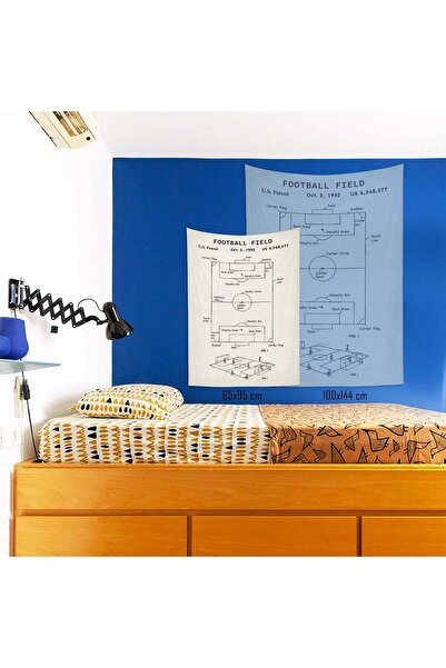 The Lucid Lab Football Field Ivory - Futbol Sahası Duvar Örtüsü - 100 Cm X 135 Cm