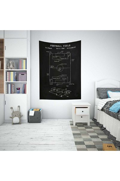 The Lucid Lab Tablă pentru teren de fotbal - Tapet pentru teren de fotbal - 100 Cm X 135 Cm