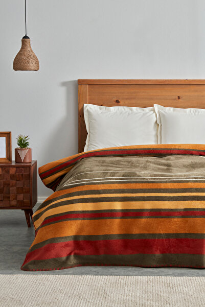 Karaca Home Nina Double Cotton Blanket Khaki