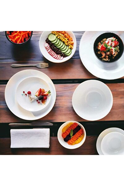 Luminarc Diwali White 18 Parça Yemek Seti 27cm-20cm-12cm