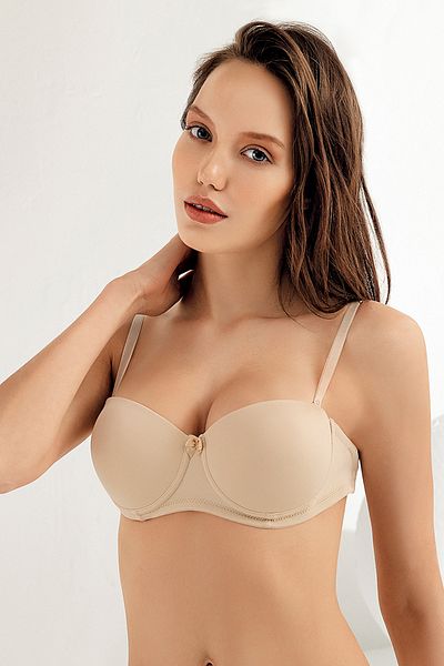 Şahinler Women's Skin Bade Hollow Back Transparent Underwire Bra M9375