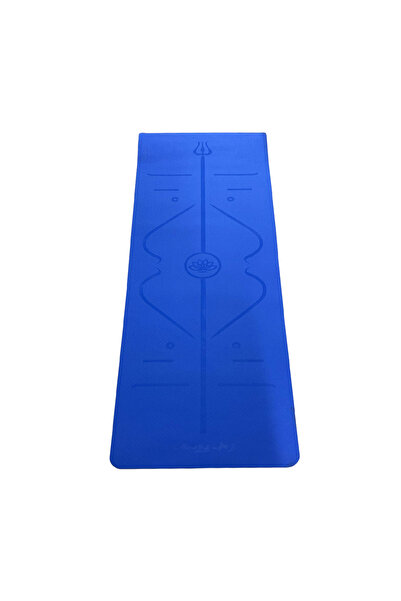 Genel Markalar TPE YOGA PİLATES MATI 6 MM HİZALAMALI (İTHAL) Çift Renk Mavi