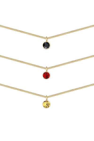 ELLI Halskette Choker Kristalle 925 Silber