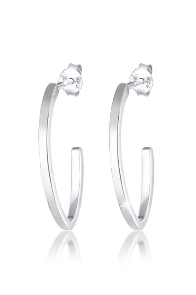 ELLI Ohrringe Creole Oval Geo Temel Trend Blogger 925 Silber